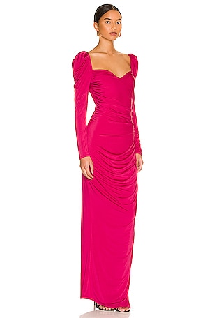 MAJORELLE Sweetheart Gown in Fuchsia