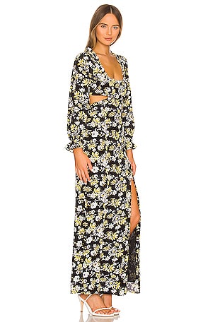 MAJORELLE Leona Maxi Dress in Black