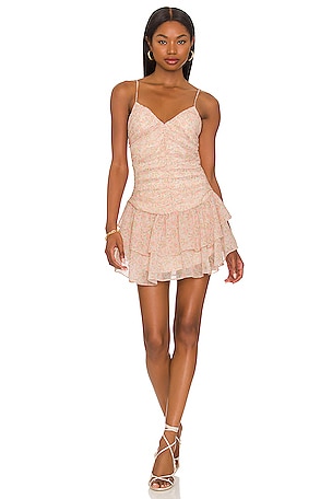 Hilaria Halterneck Ruched Mini Dress Pink – Style Delivers