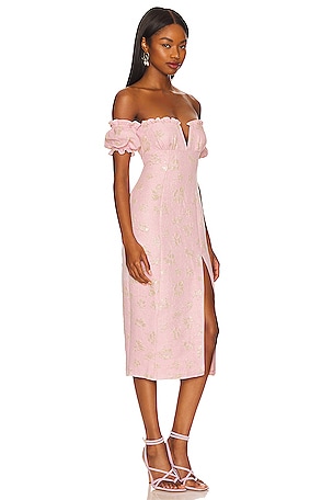 MAJORELLE Solandia Midi Dress in Pink