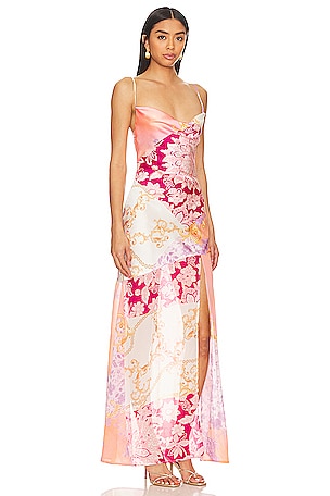 MAJORELLE Riviera Gown in Medallion in Pink