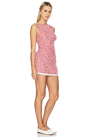 MAJORELLE Peggy Mini Dress in Red