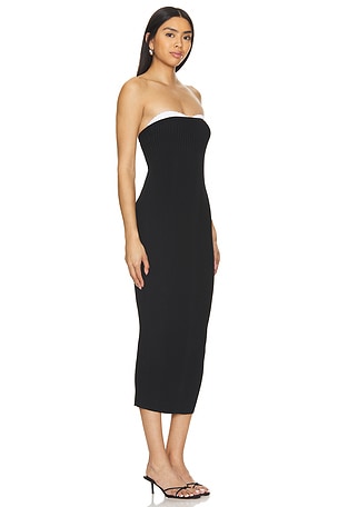 MAJORELLE Mina Midi Dress in Black