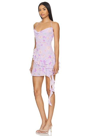 MAJORELLE Tiziana Mini Dress in Purple