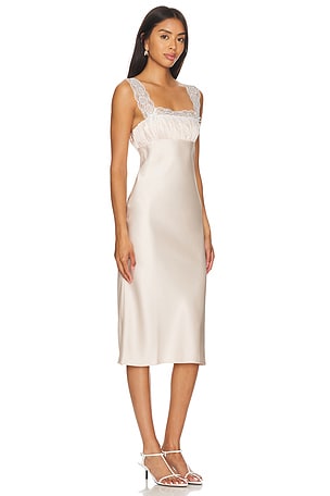 MAJORELLE Lorna Midi Dress in Blush