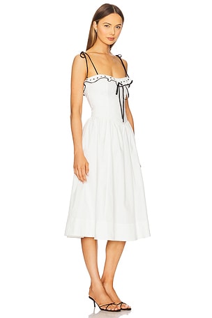 MAJORELLE Carol Midi Dress in White