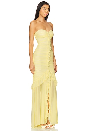 MAJORELLE Giules Gown in Yellow
