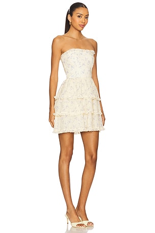 MAJORELLE Demi Mini Dress in Yellow