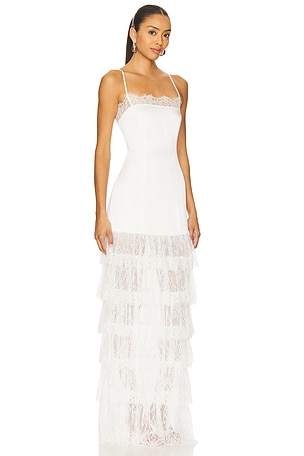 MAJORELLE Felicite Maxi Dress in White