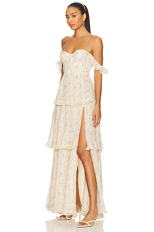 MAJORELLE Demi Gown in Lemon