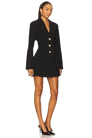 MAJORELLE Dahlia Blazer Dress in Black. Size XXS. Also
