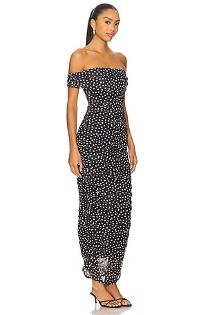 MAJORELLE x Yhasmina Ferrara Thea Maxi Dress in Black