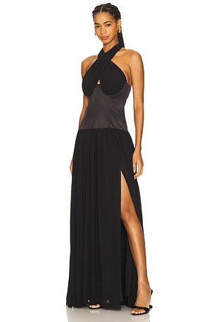MAJORELLE Tia Maxi Dress in Black