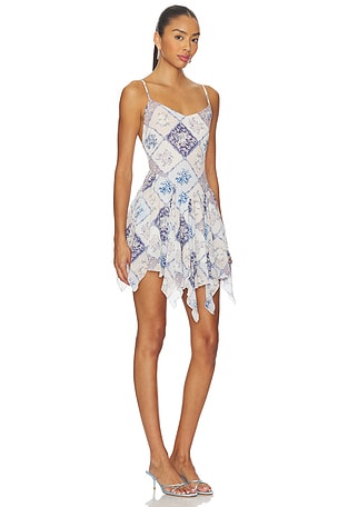 MAJORELLE Gueret Mini Dress in Blue