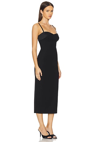 MAJORELLE x Christina Elezaj Shea Midi Dress in Black