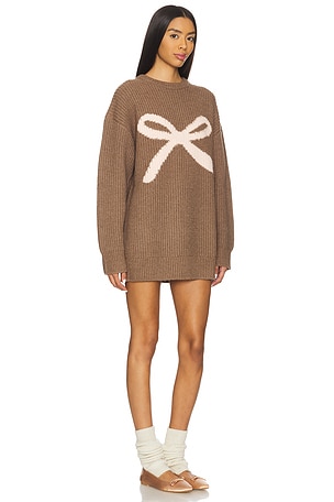 MAJORELLE Junia Sweater Dress in Brown