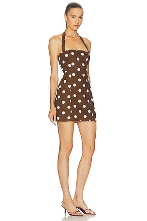 MAJORELLE Cosette Mini Dress in Brown