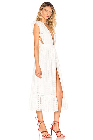 MAJORELLE Mistwood Dress in White