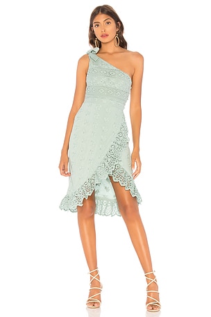 MAJORELLE Joanna Midi Dress in Jade Green | REVOLVE