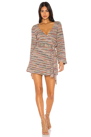 majorelle dress orange MAJORELLE Cal Embellished Mini Dress in Sherbert Orange