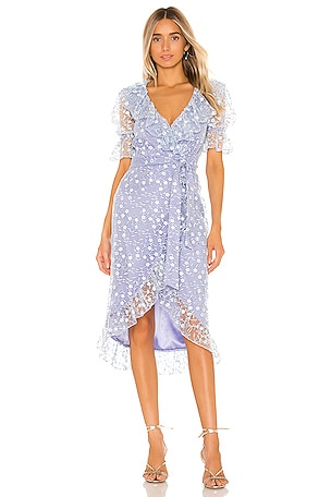 2024 Revolve Majorelle Elaine Floral Midi Dress in Meadow Size: S