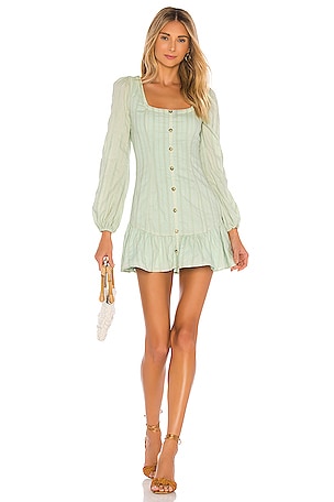 jade green mini dress Deena Jade Green Corsage Sequin Mini Dress – Girl In Mind main image 0