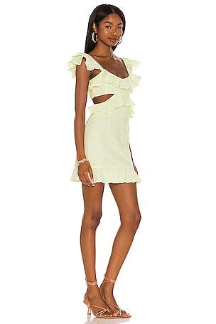 MAJORELLE Spencer Mini Dress in Lemon