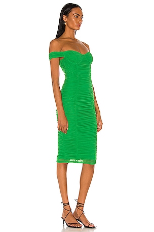 MAJORELLE Tabitha Midi Dress in Green