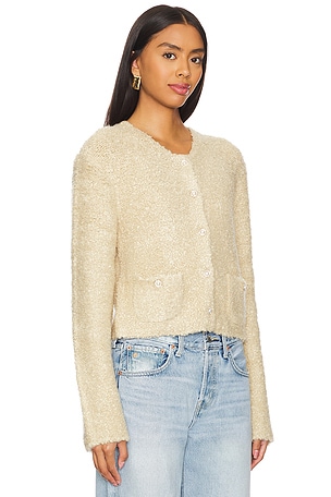 MAJORELLE Inara Boucle Jacket in Tan