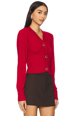 MAJORELLE Elodie Cardigan in Red