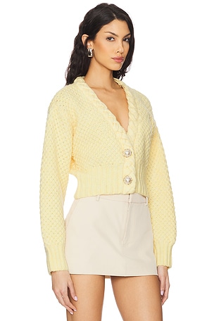 MAJORELLE Phiala Cardigan in Yellow