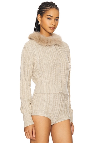 MAJORELLE Kala Cardigan in Beige