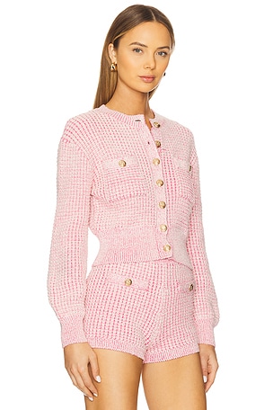 MAJORELLE Estelle Cardigan in Pink. Size XS. Also