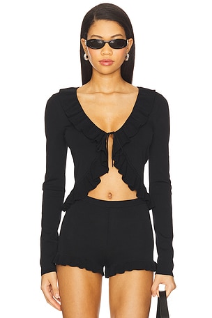 Layilah Ruffle Cardigan MAJORELLE