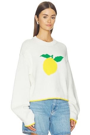 MAJORELLE Lennex Crew Neck Sweater in Cream
