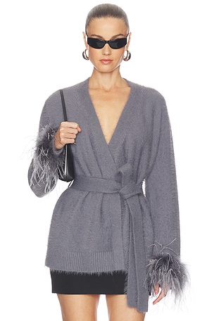 Wilma Feather Cardigan MAJORELLE