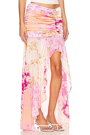 MAJORELLE Tatiana Skirt in Medallion in Pink