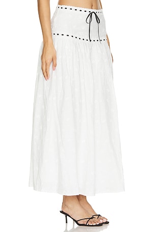 MAJORELLE Carmen Maxi Skirt in White