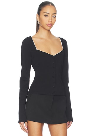 MAJORELLE Amelia Top in Black