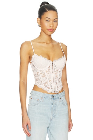 MAJORELLE Lorena Bustier Top in Pink