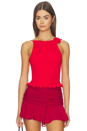Kamilla Crochet Flower Tank MAJORELLE