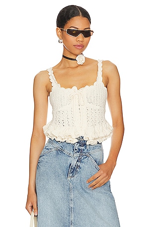 Crochet Top in Cream – Louise and Mae Boutique