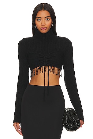 Hadia Beaded Fringe TopMAJORELLE$49 (FINAL SALE)