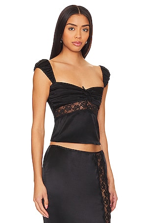 MAJORELLE Maura Top in Black