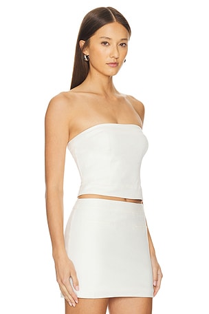 MAJORELLE Ilena Bustier Top in White