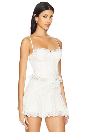 MAJORELLE Ceila Bustier Top in Ivory