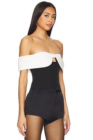 MAJORELLE Koraline Top in Black, White