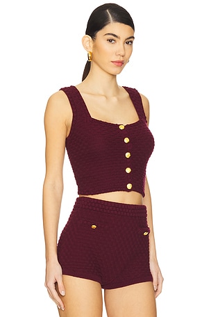 MAJORELLE Evaline Top in Burgundy