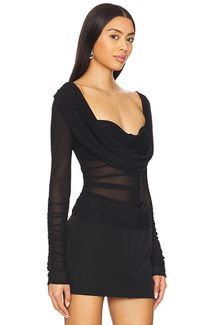 MAJORELLE Simone Top in Black