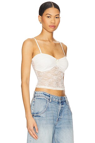 MAJORELLE Cristina Tank Top in Ivory
